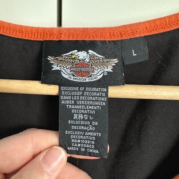 Harley-Davidson Y2K Vintage Embroidered Logo Tank - Picture 3 of 7